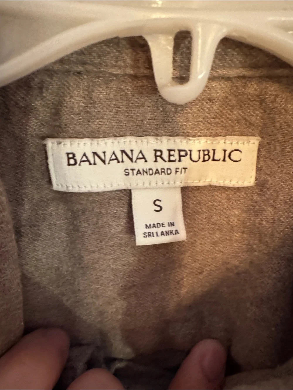 Banana Republic Light Taupe Button-Down Shirt